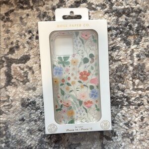 Rifle Paper Co. White Floral Phone Case iPhone 14/13